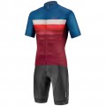 RIVAL Radsport-Set (Kurzarmtrikot+Trägerhose) rot/blau/schwarz RIVAL Radsport-Set (Kurzarmtrikot+Trägerhose) rot/blau/schwarz