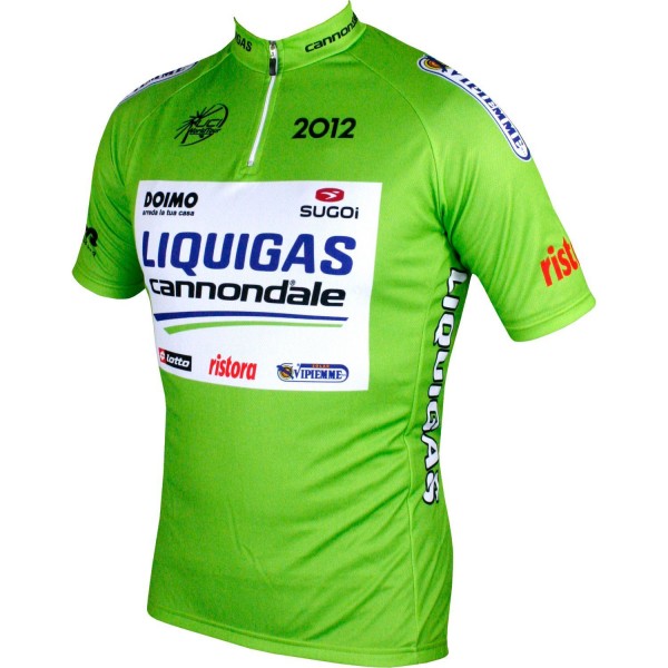 LIQUIGAS CANNONDALE Tour Edition 2012 Radtrikot kurzarm (kurzer RV)-Radsport-Profi-Team LIQUIGAS CANNONDALE Tour Edition 2012 Radtrikot kurzarm (kurzer RV)-Radsport-Profi-Team