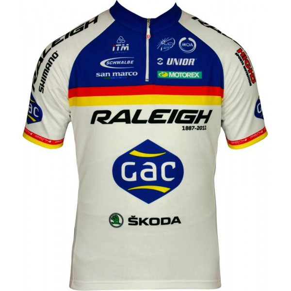 RALEIGH 2012 Radsport-Profi-Team-Kurzarmtrikot mit kurzem Reißverschluss RALEIGH 2012 Radsport-Profi-Team-Kurzarmtrikot mit kurzem Reißverschluss