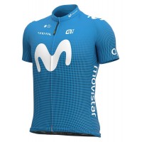 MOVISTAR 2021 Radtrikot kurzarm (langer RV)-ALE Radsport-Profi-Team