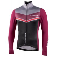 Asfalto Jkt Fahrrad Winterjacke schwarz/rot/grau