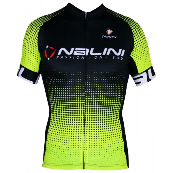 BORGO C Radtrikot kurzarm schwarz/neongelb