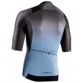 Ergo Fit Jersey Radtrikot kurzarm grau/blau