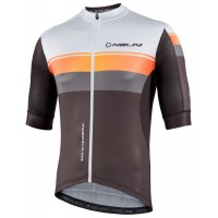 New Speed Radtrikot kurzarm grau/orange/weiß