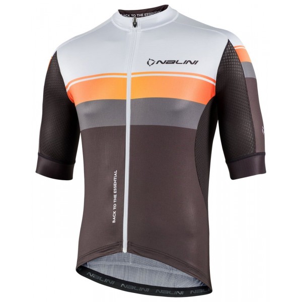New Speed Radtrikot kurzarm grau/orange/weiß New Speed Radtrikot kurzarm grau/orange/weiß