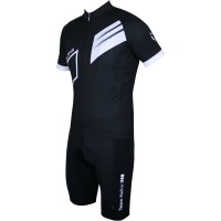 Radsport-Set (Radtrikot Blade Jersey+Trägerhose Cocis 2) schwarz/weiß