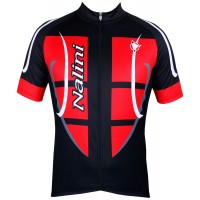 STEEL JERSEY Radtrikot kurzarm schwarz/rot