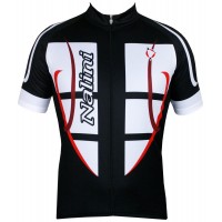 Übergröße STEEL JERSEY Radtrikot kurzarm schwarz/weiß