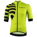 Stripes Jersey Radtrikot kurzarm gelbgrün