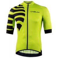 Stripes Jersey Radtrikot kurzarm gelbgrün