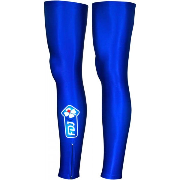 Radsport-Beinwärmer blau FRANCAISE DES JEUX (FDJ)-BIG MAT 2012 Radsport-Profi-Team