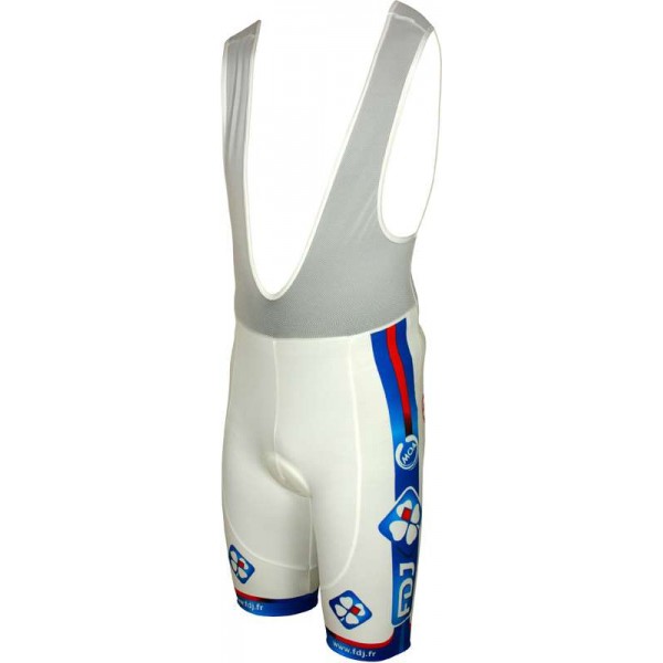 Trägerhose weiß-FRANCAISE DES JEUX (FDJ)-BIG MAT 2012 Radsport-Profi-Team Trägerhose weiß-FRANCAISE DES JEUX (FDJ)-BIG MAT 2012 Radsport-Profi-Team