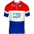 OMEGA PHARMA-QUICKSTEP Holländischer Meister 2013 Radsport-Profi-Team-Kurzarmtrikot mit kurzem Reißverschluss