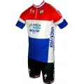 OMEGA PHARMA-QUICKSTEP Holländischer Meister 2013 Radsport-Profi-Team-Kurzarmtrikot mit kurzem Reißverschluss
