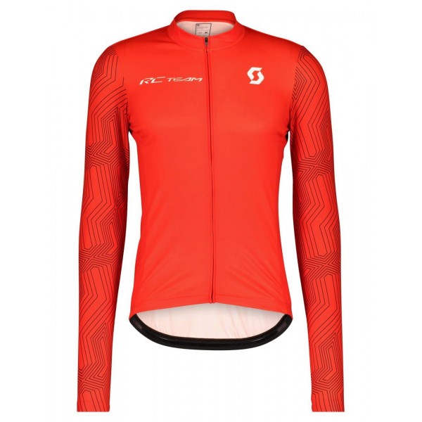 RC TEAM 10 Radtrikot langarm rot/weiß