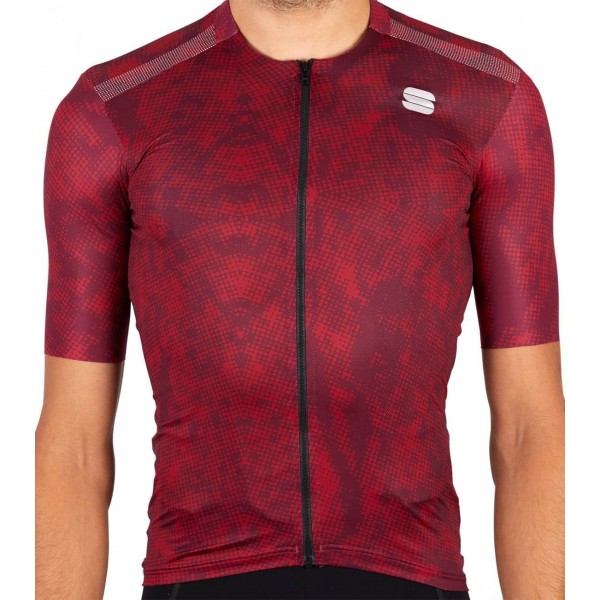 ESCAPE SUPERGIARA Radtrikot kurzarm weinrot