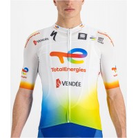 Team TotalEnergies 2022 Radtrikot kurzarm (langer Reißverschluss)-Radsport-Profi-Team