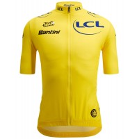 Übergröße Tour de France 2023 gelbes Trikot (maillot jaune, Gesamtführender) Radtrikot kurzarm