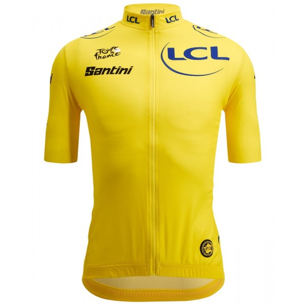 Übergröße Tour de France 2023 gelbes Trikot (maillot jaune, Gesamtführender) Radtrikot kurzarm Übergröße Tour de France 2023 gelbes Trikot (maillot jaune, Gesamtführender) Radtrikot kurzarm