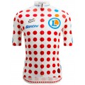 Tour de France 2023 gepunktetes Trikot (maillot pois, Bergtrikot) Radtrikot kurzarm