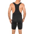 Men ACTIVE BIB PANTS Trägerhose kurz schwarz (black uni)