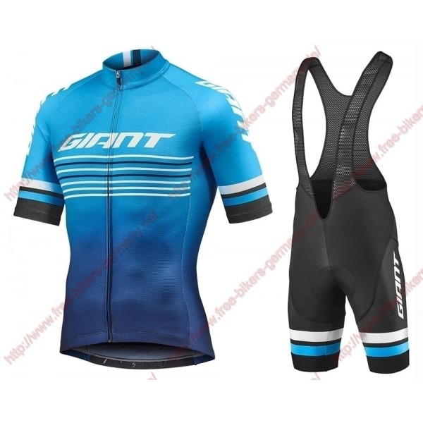 Profiteams 2019 Giant Race Day Blue Radbekleidung Satz Trikot Kurzarm+Trägerhosen Se Radtrikot Kaufen