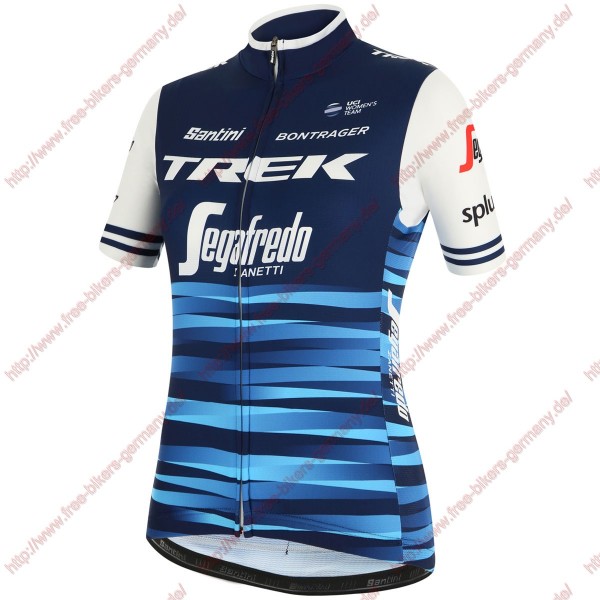 Profiteams Trek Segafredo 2019 Damen blau Trikot Kurzarm Outlet Radtrikot Kaufen