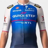 Quick Step-Alpha Vinyl 2022 Aero Race 6.1 Radtrikot kurzarm(langer RV)-Radsport-Profi-Team Radtrikot Kaufen