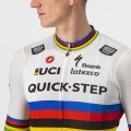 Quick Step-Alpha Vinyl Straßenrad Weltmeister Regenbogentrikot 2022 Competizione Radtrikot kurzarm-Radsport-Profi-Team Radtrikot Kaufen Quick Step-Alpha Vinyl Straßenrad Weltmeister Regenbogentrikot 2022 Competizione Radtrikot kurzarm-Radsport-Profi-Team Radtrikot Kaufen