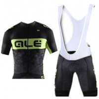 2015 ALE schwarz Fahrradbekleidung Satz Fahrradtrikot Kurzarm Trikot und Kurz Trägerhose Radtrikot Kaufen