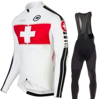 2015 Assos Fahrradbekleidung Radtrikot Satz Langarm und Lange Trägerhose Radtrikot Kaufen