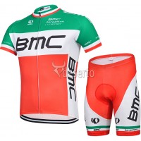 2015 BMC Radbekleidung Radtrikot Kurzarm und Fahrradhosen Kurz Rot und Grün Radtrikot Kaufen