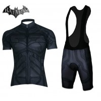 2015 Bat-Man Fahrradbekleidung Satz Fahrradtrikot Kurzarm Trikot und Kurz Trägerhose schwarz Radtrikot Kaufen