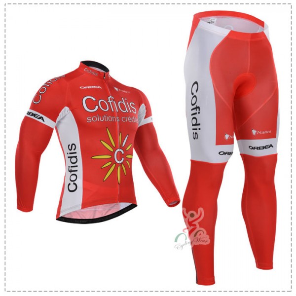 2015 Cofidis Fahrradbekleidung Radtrikot Satz Langarm und Lange Fahrradhose Radtrikot Kaufen