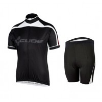 2015 Cube schwarz Weiß Radbekleidung Radtrikot Kurzarm und Fahrradhosen Kurz Radtrikot Kaufen