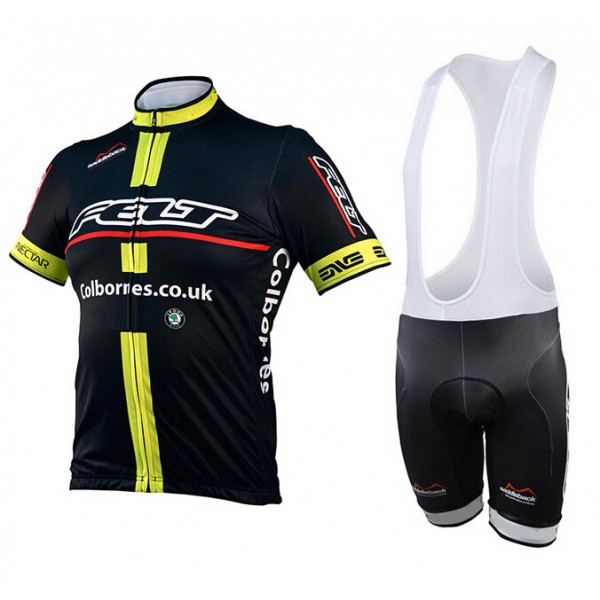 2015 Felt gelb Fahrradbekleidung Satz Fahrradtrikot Kurzarm Trikot und Kurz Trägerhose Radtrikot Kaufen