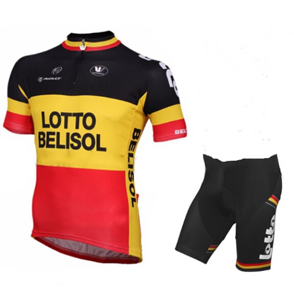 2015 Lotto Belisol Radbekleidung Radtrikot Kurzarm und Fahrradhosen Kurz Radtrikot Kaufen