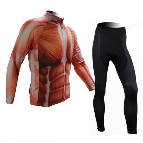 2015 Muscle Fahrradbekleidung Radtrikot Satz Langarm und Lange Fahrradhose Radtrikot Kaufen