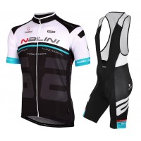 2015 Nalini Bao Weiß-Blau-Schwarz Fahrradbekleidung Satz Fahrradtrikot Kurzarm Trikot und Kurz Trägerhose Radtrikot Kaufen