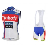 2015 Saxo bank Tionkff blau ärmelloses Trikot und Kurz Trägerhose Radtrikot Kaufen
