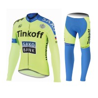 2015 Saxo bank Tionkff Fahrradbekleidung Radtrikot Satz Langarm und Lange Fahrradhose Radtrikot Kaufen