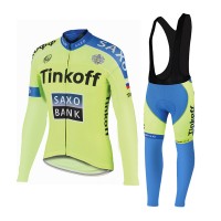 2015 Saxo bank Tionkff Fahrradbekleidung Radtrikot Satz Langarm und Lange Trägerhose Radtrikot Kaufen