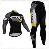 2015 Scott Fahrradbekleidung Radtrikot Satz Langarm und Lange Fahrradhose Radtrikot Kaufen