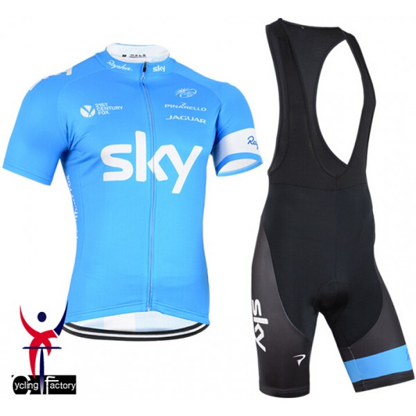 2015 Sky Radtrikot Kurzarm Blau und Kurz Trägerhose Radtrikot Kaufen 2015 Sky Radtrikot Kurzarm Blau und Kurz Trägerhose Radtrikot Kaufen