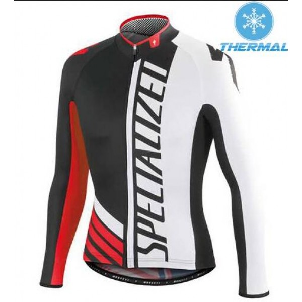 2015 Specialized Schwarz/Weiß/Rote Fahrradtrikot Langarm Radtrikot Kaufen