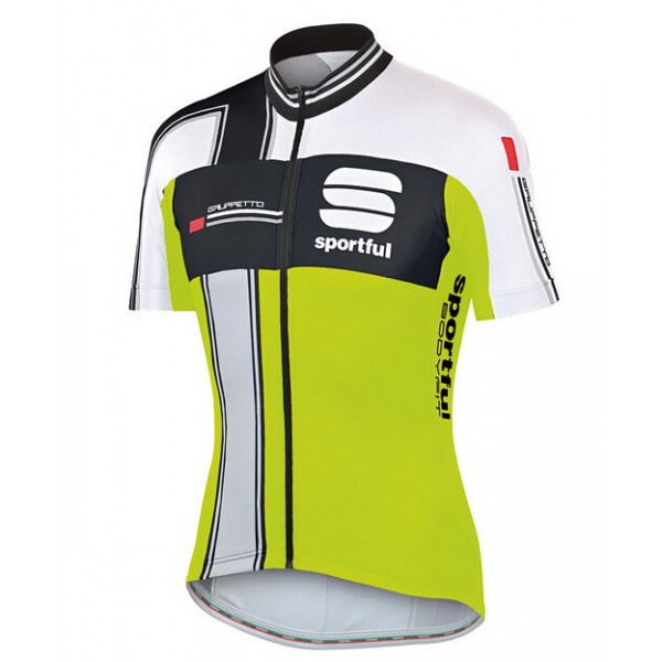 2015 Sportful Schwarz Weiß Grün Radtrikot Kurzarm Radtrikot Kaufen