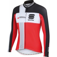 2015 Sportful Gruppetto LS Rood Fahrradtrikot Langarm Rouge Radtrikot Kaufen