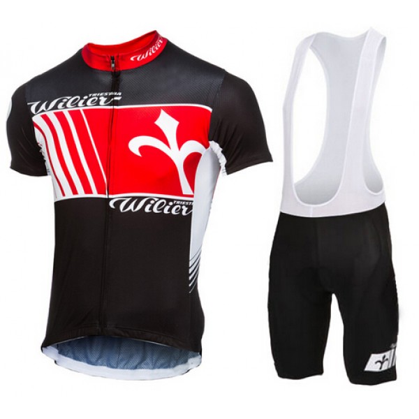 WILIER 2015 schwarz rot Fahrradbekleidung Satz Fahrradtrikot Kurzarm Trikot und Kurz Trägerhose Radtrikot Kaufen