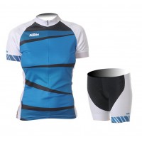 2015 KTM Damen blau Radbekleidung Radtrikot Kurzarm und Fahrradhosen Kurz Radtrikot Kaufen