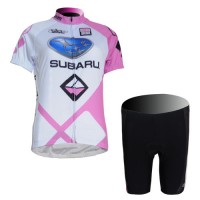Subaru Radtrikot Kurzarm Kurz Radhose Weiß Rosa Damen Radtrikot Kaufen